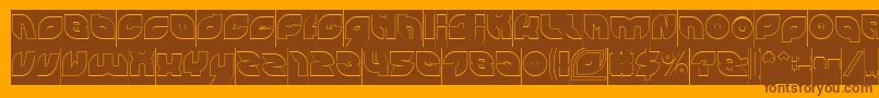 PICAAE Hollow Inverse Font – Brown Fonts on Orange Background