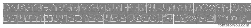 Czcionka PICAAE Hollow Inverse – szare czcionki