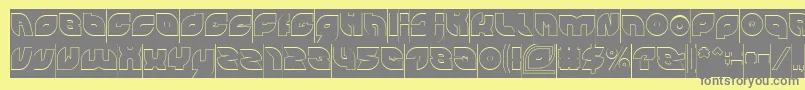 PICAAE Hollow Inverse Font – Gray Fonts on Yellow Background