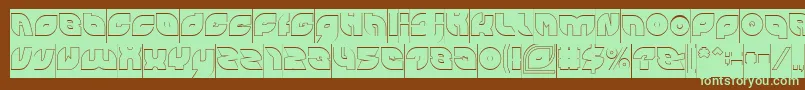 PICAAE Hollow Inverse Font – Green Fonts on Brown Background