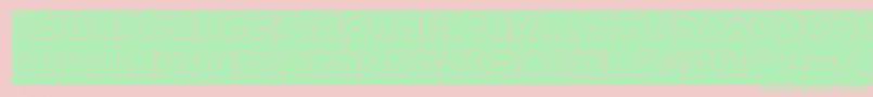 PICAAE Hollow Inverse Font – Green Fonts on Pink Background