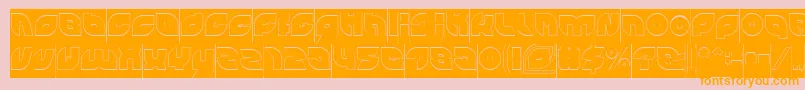 PICAAE Hollow Inverse Font – Orange Fonts on Pink Background