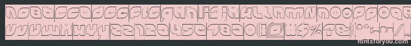 PICAAE Hollow Inverse Font – Pink Fonts on Black Background