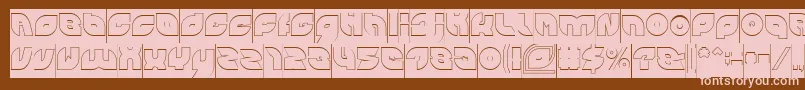 PICAAE Hollow Inverse Font – Pink Fonts on Brown Background