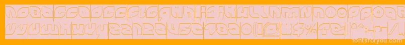 PICAAE Hollow Inverse Font – Pink Fonts on Orange Background