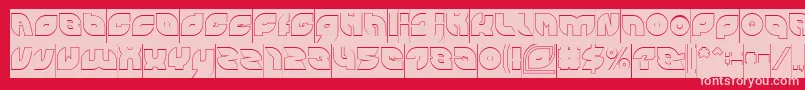 PICAAE Hollow Inverse Font – Pink Fonts on Red Background