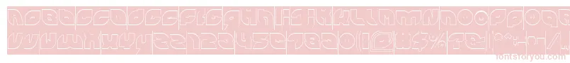 Fonte PICAAE Hollow Inverse – fontes rosa em um fundo branco