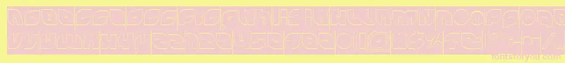 PICAAE Hollow Inverse Font – Pink Fonts on Yellow Background