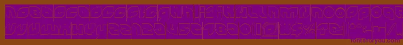 PICAAE Hollow Inverse Font – Purple Fonts on Brown Background
