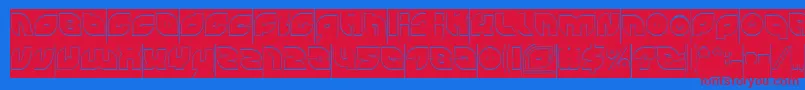 PICAAE Hollow Inverse Font – Red Fonts on Blue Background