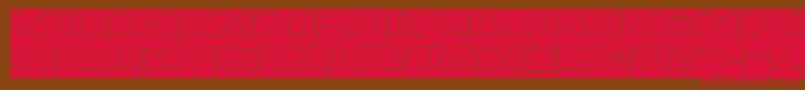 PICAAE Hollow Inverse Font – Red Fonts on Brown Background