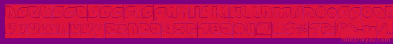 PICAAE Hollow Inverse Font – Red Fonts on Purple Background