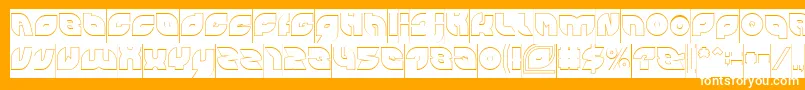 PICAAE Hollow Inverse Font – White Fonts on Orange Background