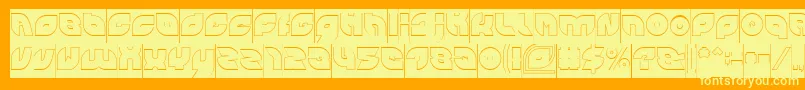 PICAAE Hollow Inverse Font – Yellow Fonts on Orange Background