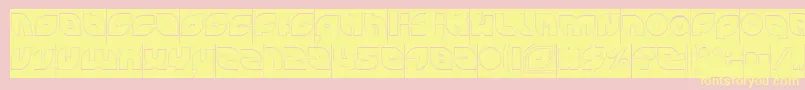 PICAAE Hollow Inverse Font – Yellow Fonts on Pink Background
