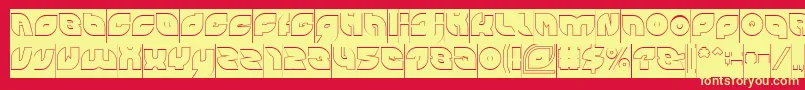 PICAAE Hollow Inverse Font – Yellow Fonts on Red Background