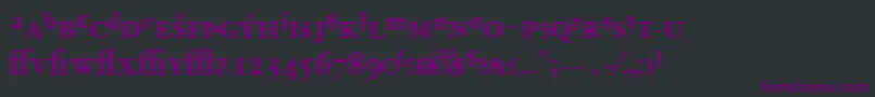 Шрифт GaramondprosskBold – фиолетовые шрифты на чёрном фоне