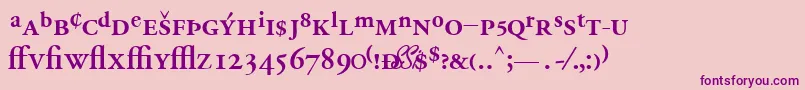 fuente GaramondprosskBold – Fuentes Moradas Sobre Fondo Rosa