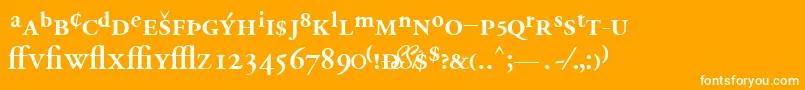 GaramondprosskBold Font – White Fonts on Orange Background