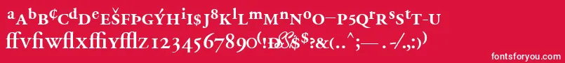 GaramondprosskBold Font – White Fonts on Red Background
