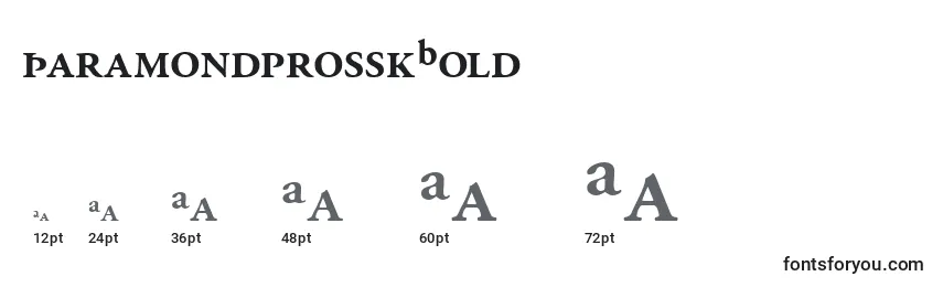 GaramondprosskBold Font Sizes