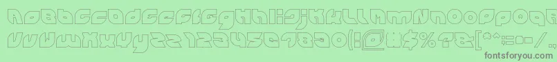 PICAAE Hollow Font – Gray Fonts on Green Background