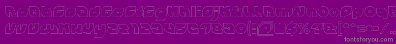 PICAAE Hollow Font – Gray Fonts on Purple Background