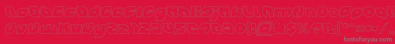 PICAAE Hollow Font – Gray Fonts on Red Background