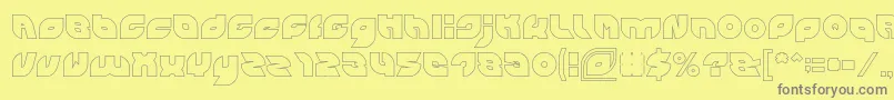 PICAAE Hollow Font – Gray Fonts on Yellow Background