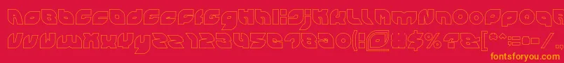 PICAAE Hollow Font – Orange Fonts on Red Background