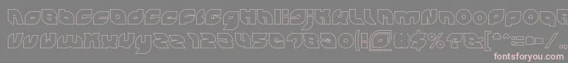PICAAE Hollow Font – Pink Fonts on Gray Background