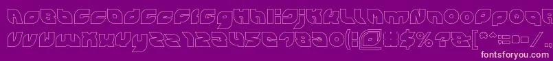 PICAAE Hollow Font – Pink Fonts on Purple Background