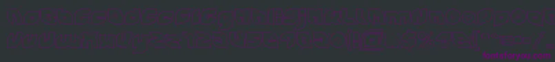 PICAAE Hollow Font – Purple Fonts on Black Background