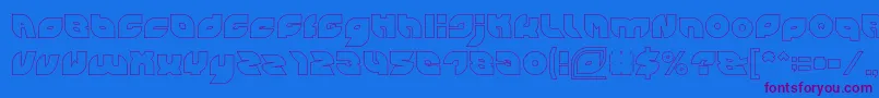 PICAAE Hollow Font – Purple Fonts on Blue Background