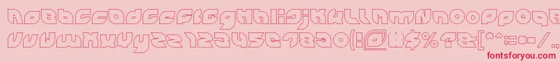 PICAAE Hollow Font – Red Fonts on Pink Background