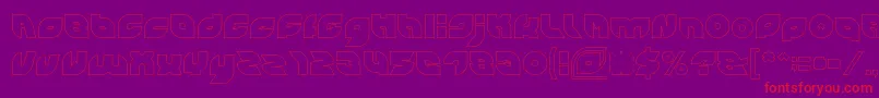 Fonte PICAAE Hollow – fontes vermelhas em um fundo violeta