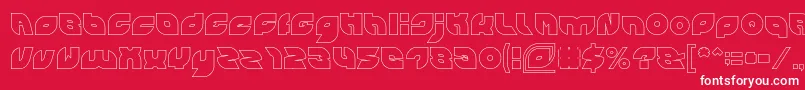 PICAAE Hollow Font – White Fonts on Red Background