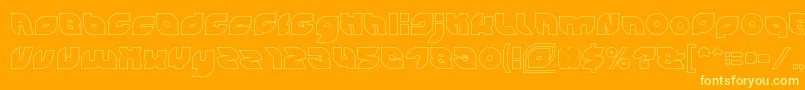 PICAAE Hollow Font – Yellow Fonts on Orange Background