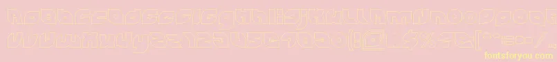 PICAAE Hollow Font – Yellow Fonts on Pink Background
