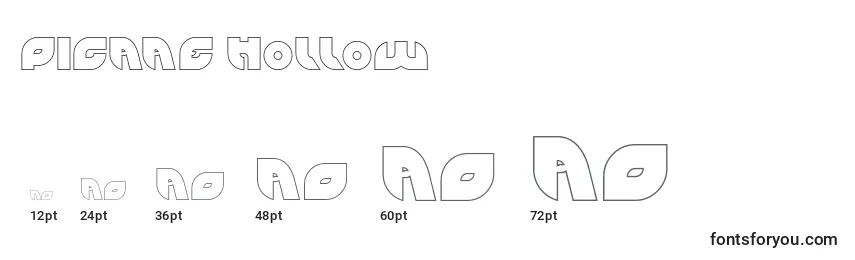 PICAAE Hollow Font Sizes