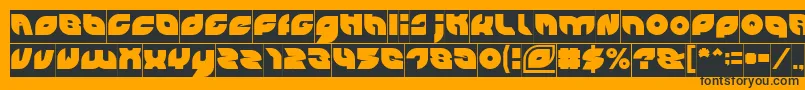 Шрифт PICAAE Inverse – чёрные шрифты на оранжевом фоне