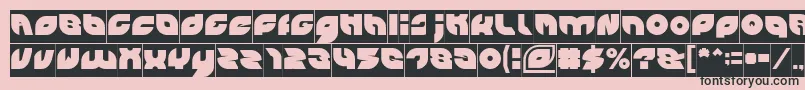 PICAAE Inverse-fontti – mustat fontit vaaleanpunaisella taustalla