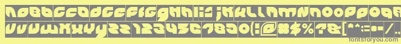 PICAAE Inverse-fontti – harmaat kirjasimet keltaisella taustalla