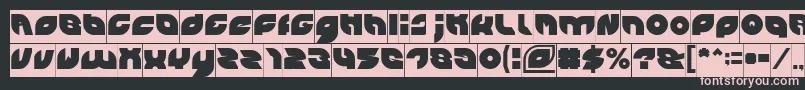 PICAAE Inverse-fontti – vaaleanpunaiset fontit mustalla taustalla