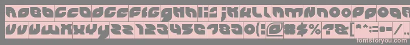 フォントPICAAE Inverse – 灰色の背景にピンクのフォント