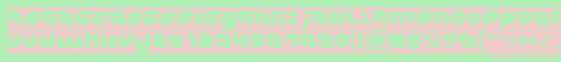 フォントPICAAE Inverse – 緑の背景にピンクのフォント