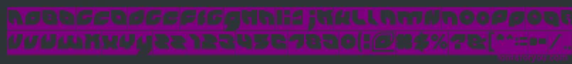 PICAAE Inverse-fontti – violetit fontit mustalla taustalla