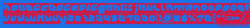 フォントPICAAE Inverse – 赤い文字の青い背景