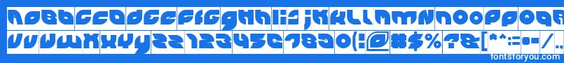 PICAAE Inverse-fontti – valkoiset fontit sinisellä taustalla