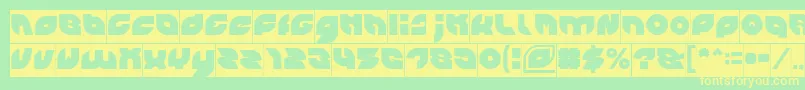 PICAAE Inverse-Schriftart – Gelbe Schriften auf grünem Hintergrund